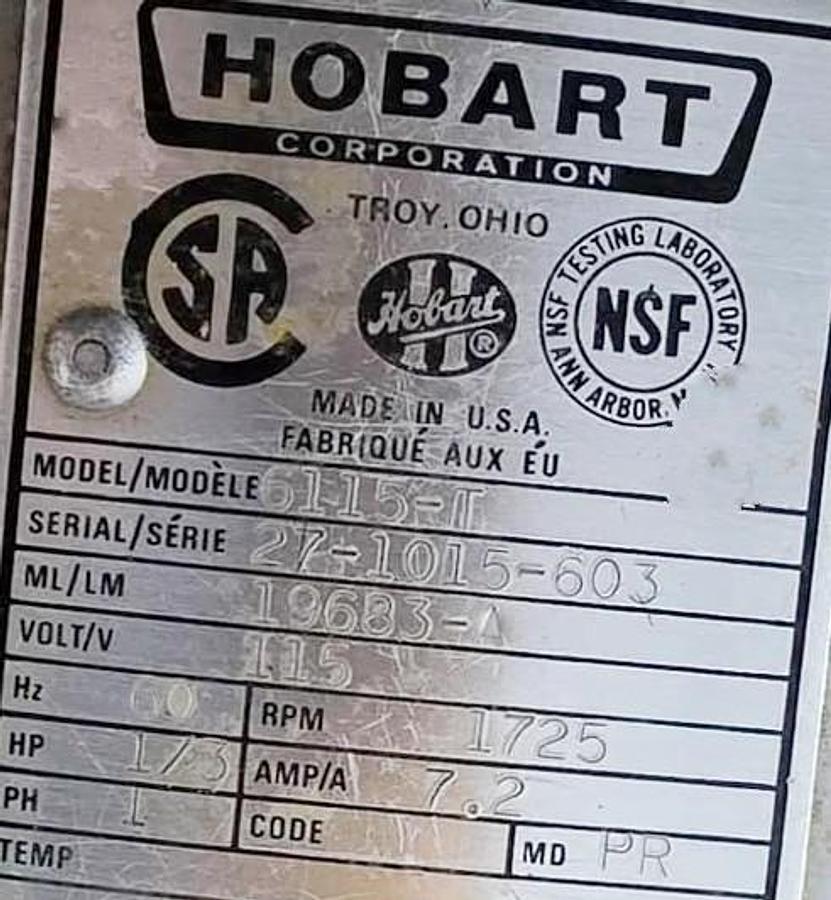 Used Hobart Potato Peeler