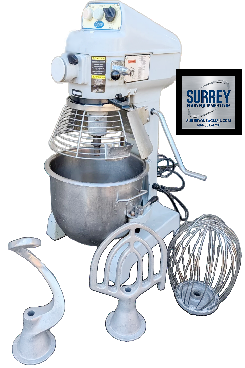 Used Globe SP20 Mixer with 3 Attachments