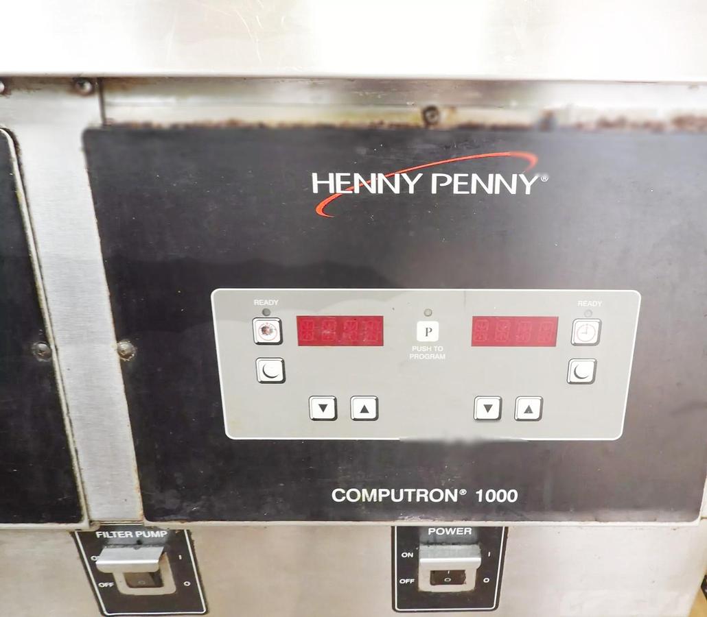 Used Henny Penny Model OFG-323 3 Well Gas Fryer w/Computron 1000 Controls