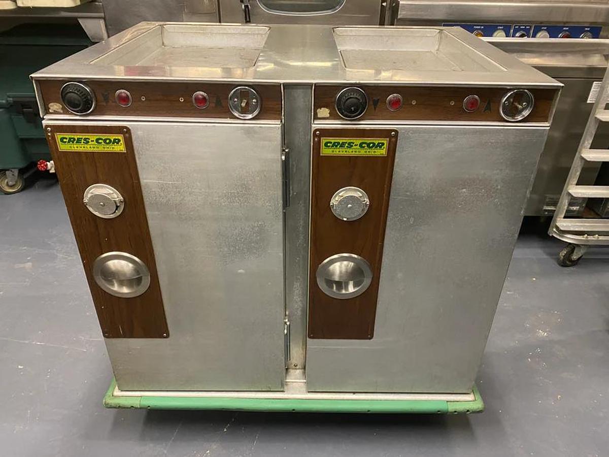Used Cres-Cor 2 Tray Warming Table and Holding Cabinet