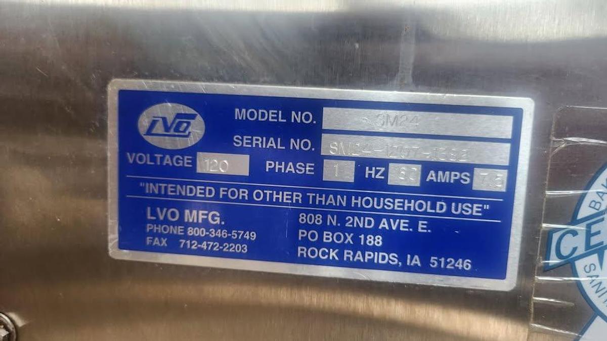 Used LVO SM24 Dough Sheet - SEE VIDEO