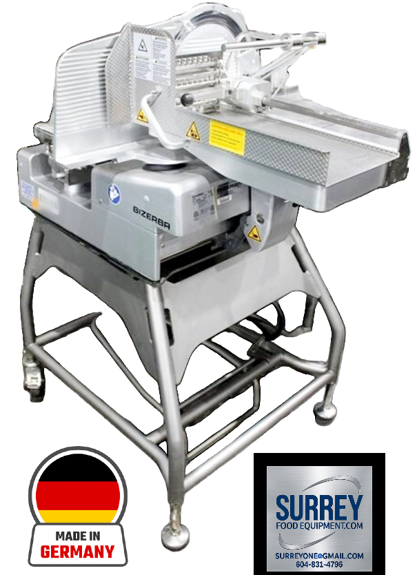 Used 2018 BIZERBA VSI330FW AUTOMATIC VERTICAL DELI MEAT SLICER STACKER