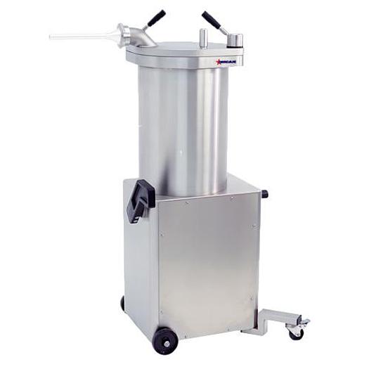 Trento 65 lb (28 kg) Hydraulic Piston Sausage Stuffer Stainless Steel with 2 Swivel Casters – 208 V, 3 Phase, 1300 W (1.75 HP)  SEE VIDEO