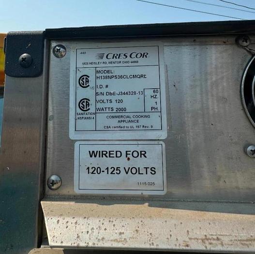 Refurbished Cres Cor Steel Pass-Through Holding Cabinet Model