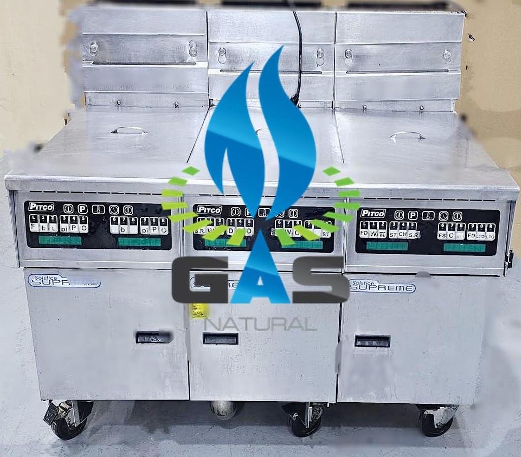 Used Pitco GAS FRYER Solstice Supreme SSH52 - Bank 
