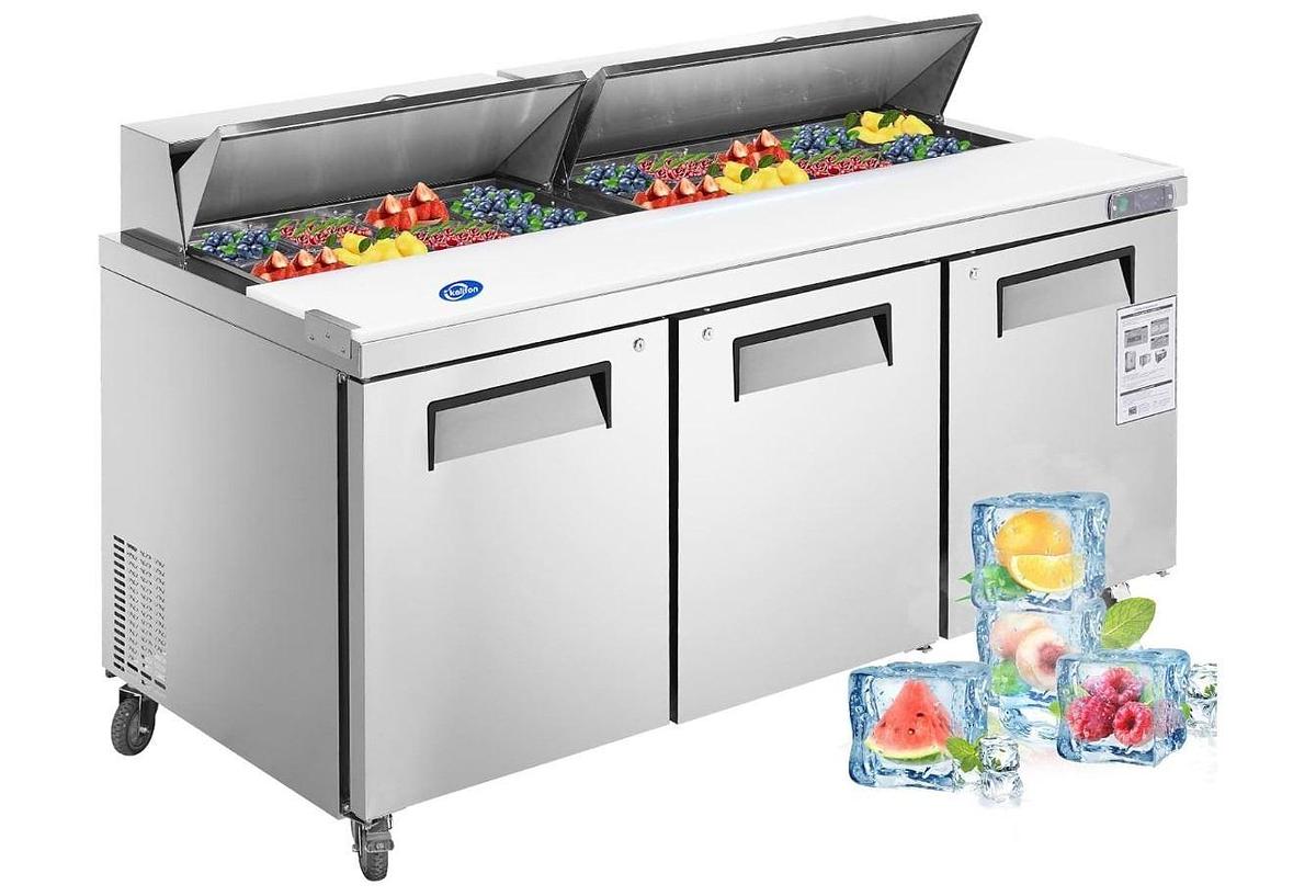 Kalifon 6 ft Prep Table - Scratch & Dent - Model KSR-72B1 - 115 V - 4.6 Amps