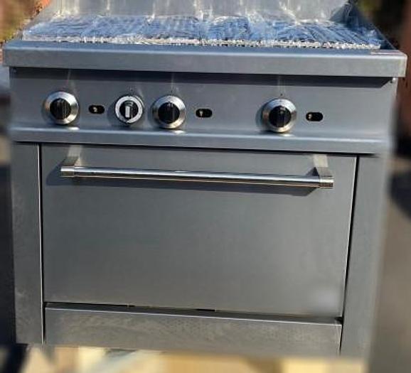 36" char broiler with oven below