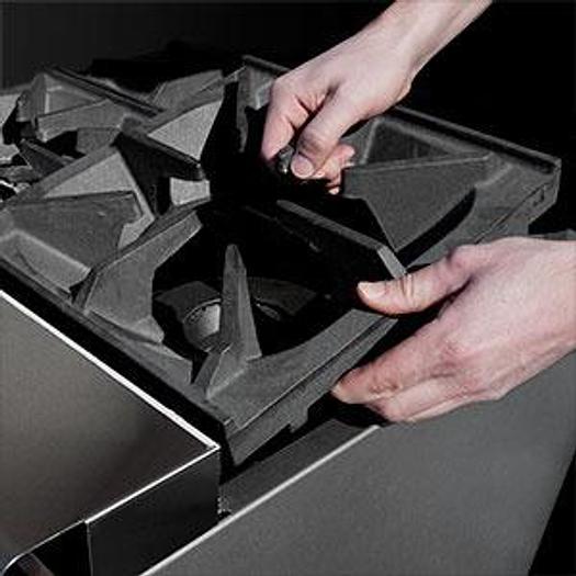 6 BURNER GAS RANGE WITH 24" GRIDDLE AND TWO 26 1/2" STANDARD OVENS