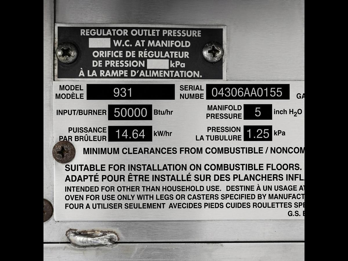 Used Blodgett 981 Gas Oven with Reimers AR-8 steam generator