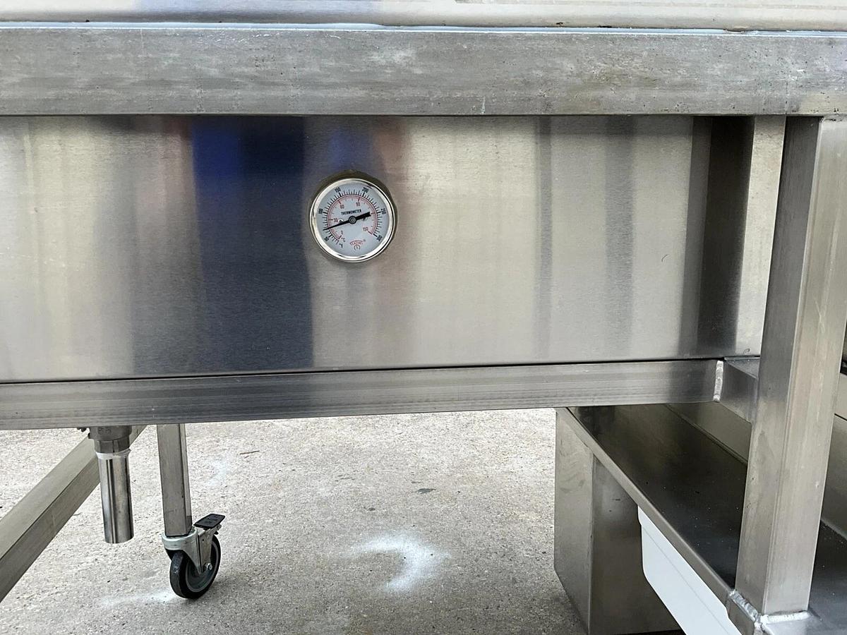 Used Ayrking breading station BBSU ice down with tumbler 5004706 Drum Roll Breader