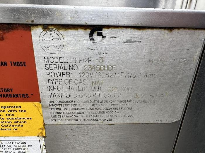 Used GROEN 30 GALLON GAS TILT KETTLE