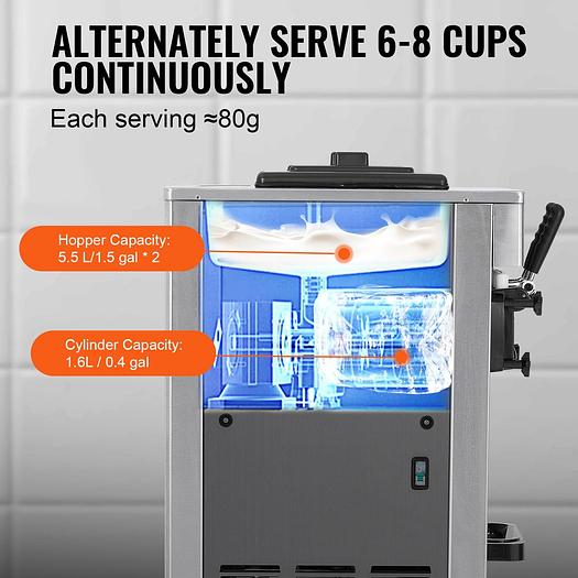3 FLAVOR SOFT SERVE MACHINE -