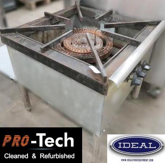 Used Single Burner 2' x 2' gas stock pot burner