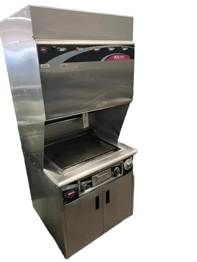 Used Electric Wells ventless flat top griddle grill 