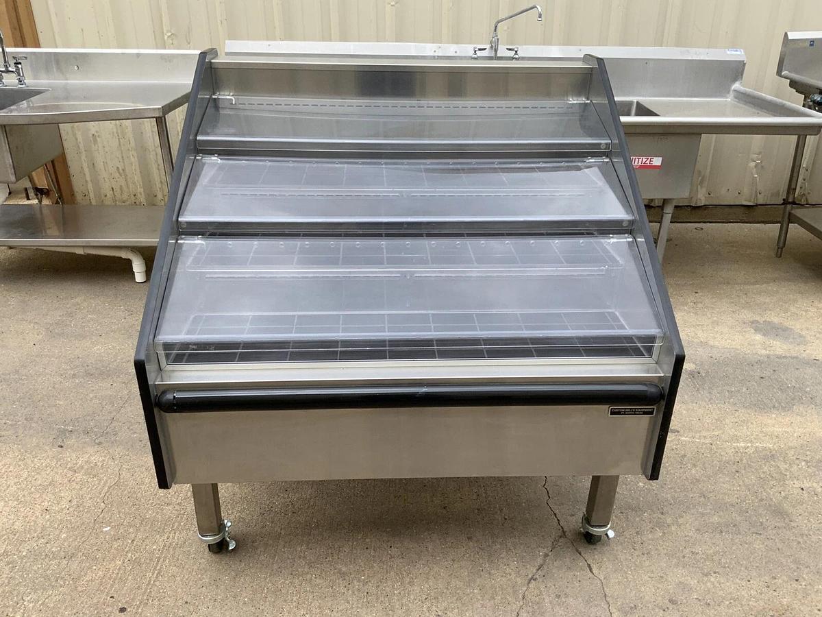 Used Custom Deli 3-tier heated holding cabinet tortilla food warmer merchandiser