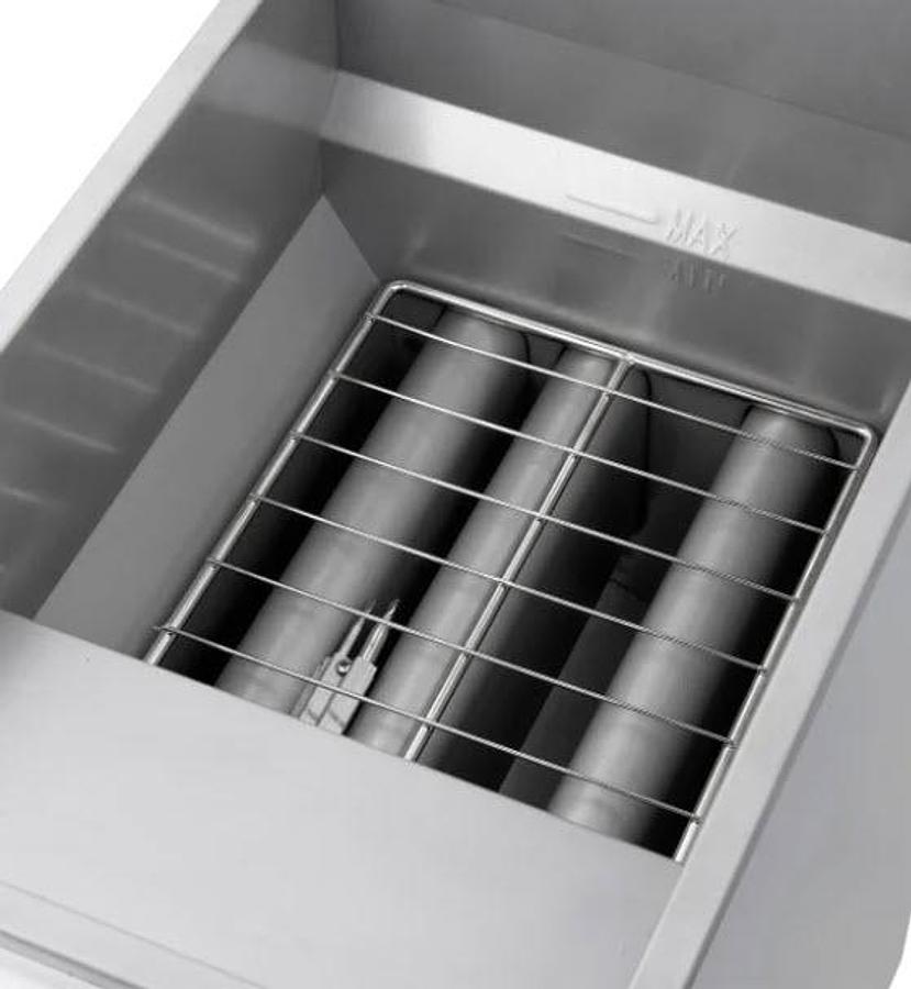 Used orno 15.5 in. 40 lb Stainless Steel Natural Gas Commercial Deep Fryer with Twin Baskets