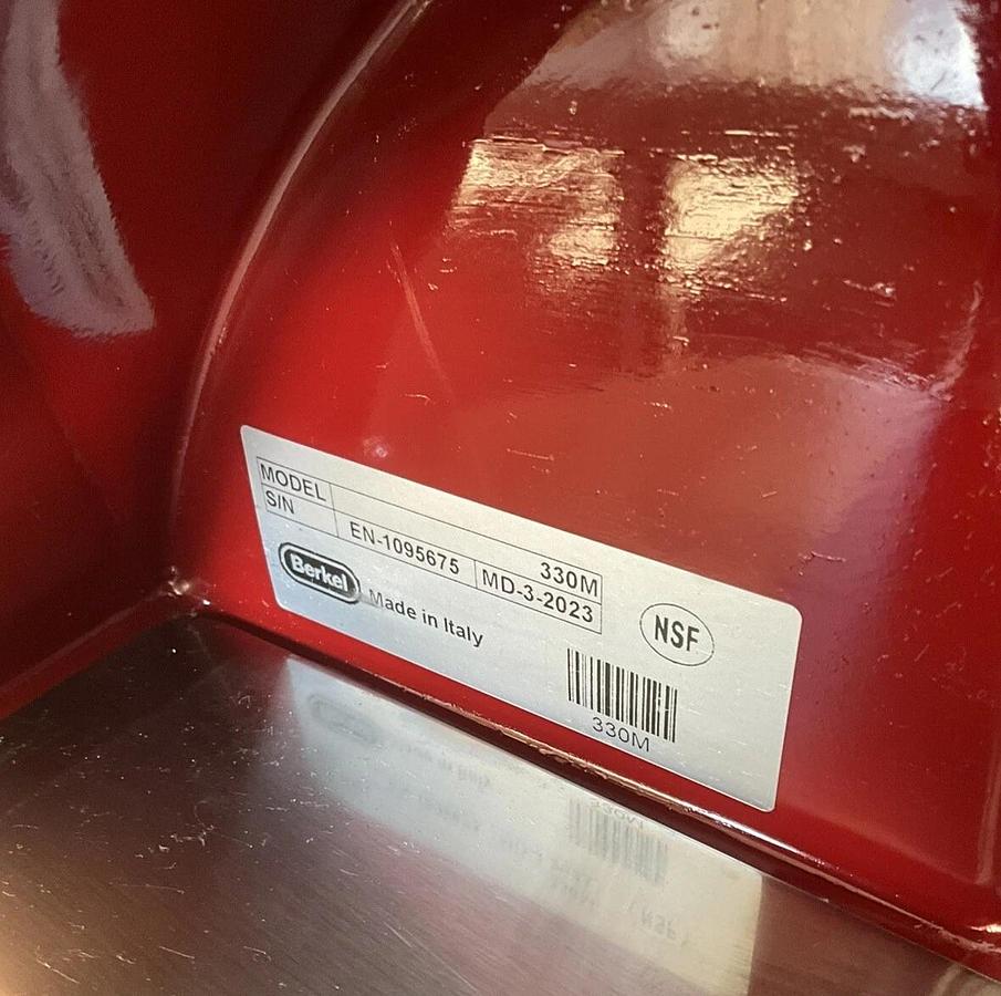 Used 2023 Berkel Prosciutto slicer 330M Hand crank blade sharpener Ham Deli