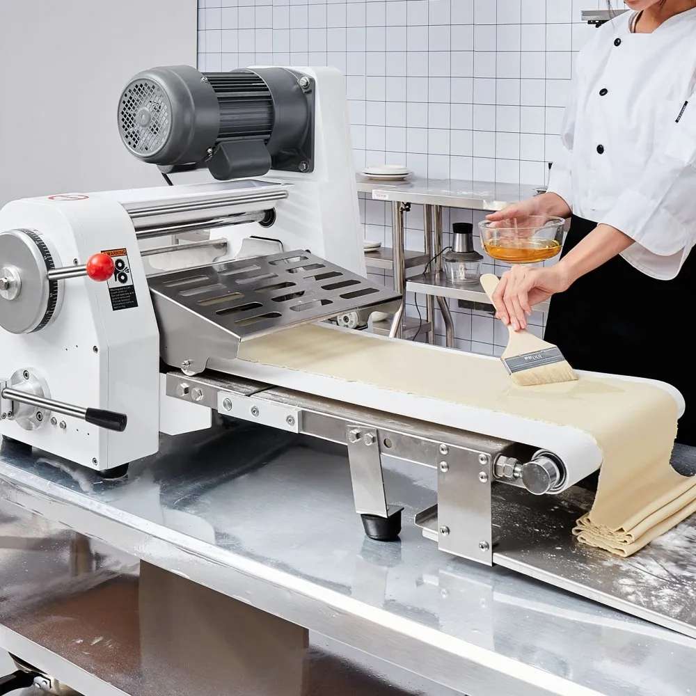 Commercial Dough Sheeter Machine, 19.7-Inch Reversible Puff Pastry Sheeter and Fondant Roller, Electric Dough Roller 0-1.4" Adjustable Thickness, Folding Dough Sheeter for Bakeries, Pastrie