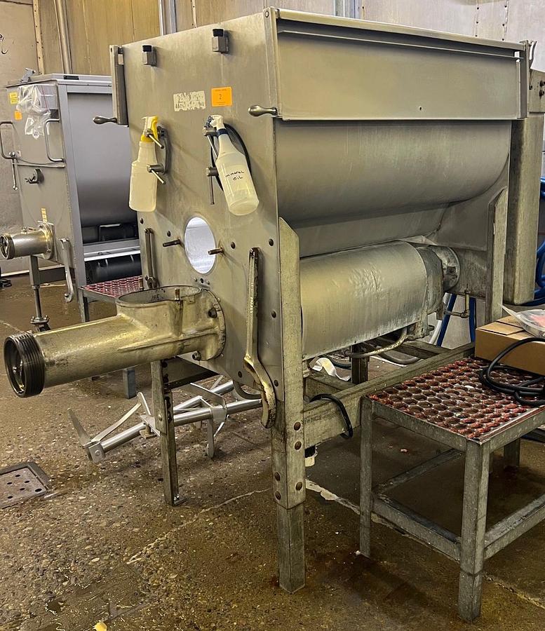 Used Meat Grinder, (2) mixing paddles, 440 V