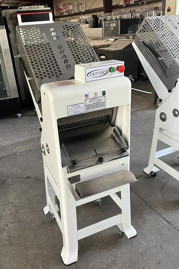 Used 2019 Oliver Gravity Feed Bakery Bread Slicer 797-32NC w/ Pro Guard Artisan Bread