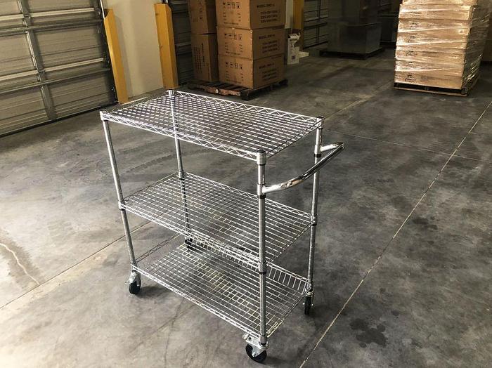 3 Tiers Wire Heavy Duty Utility Cart