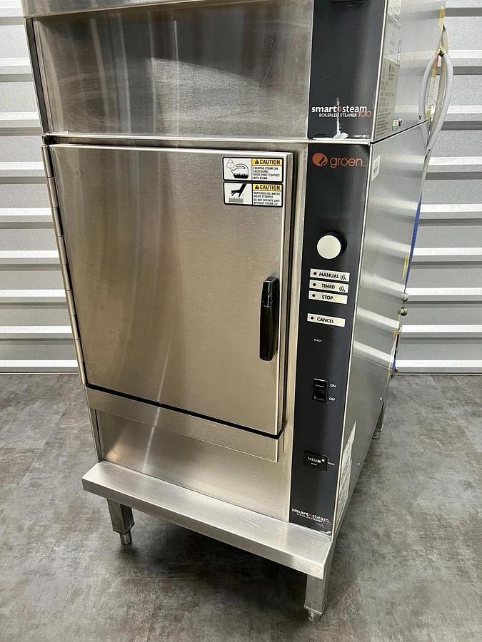 Used Groen SmartSteam 100 Double Natural Gas Boilerless Convection Steamer (2) SSB-5G