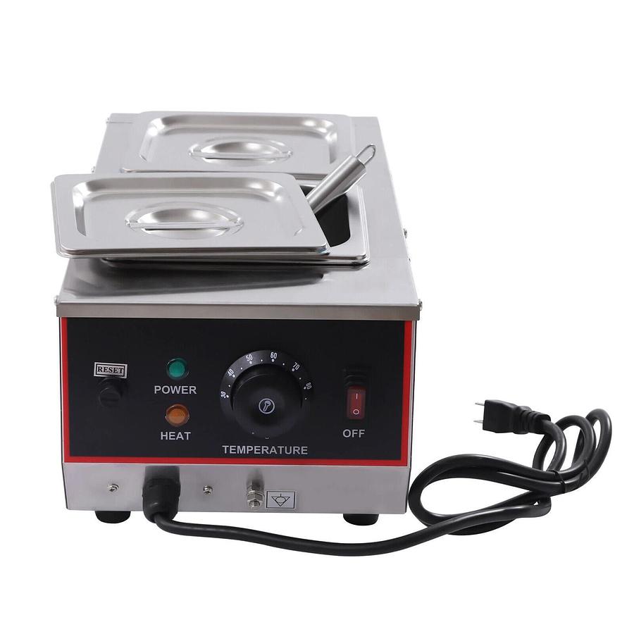Used 3L Commercial Electric Chocolate Tempering Machine Melter Maker W/ 2 Melting Pot