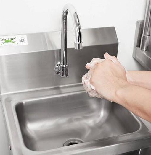 Hands Free Hand Sink with Pedestal Base