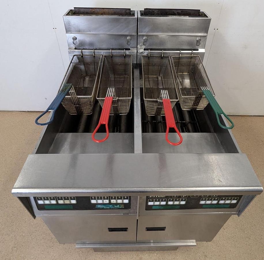 Used Pitco SG14 JS Dual Fryer With Filtration System