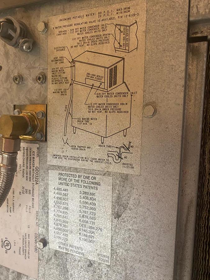 Used Manitowoc QD0322A Ice Machine