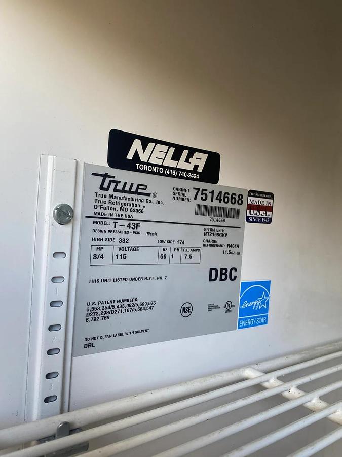 Used True T-43F 47” Double Solid Door Stainless Steel Freez