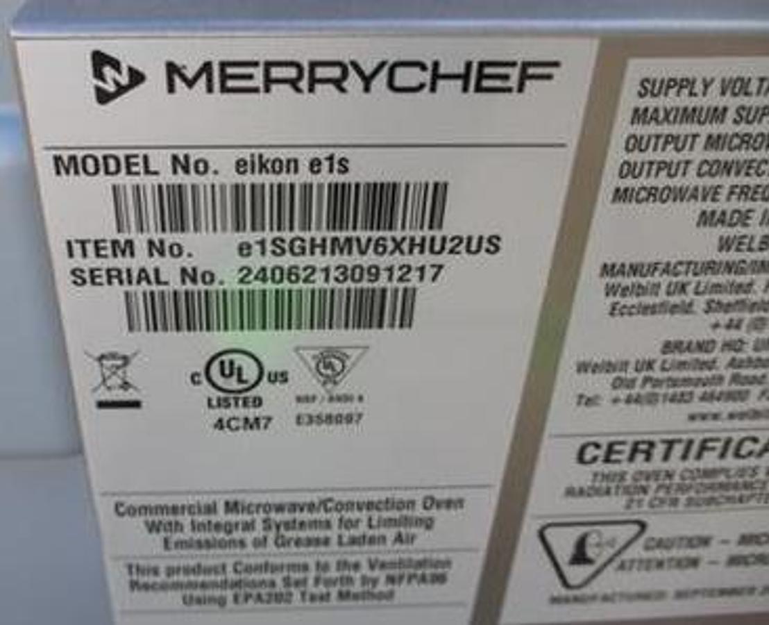 Used MERRY CHEF COMMERCIAL OVEN OR TOASTER - FAST BAKER EKION e1s - NEAR NEW