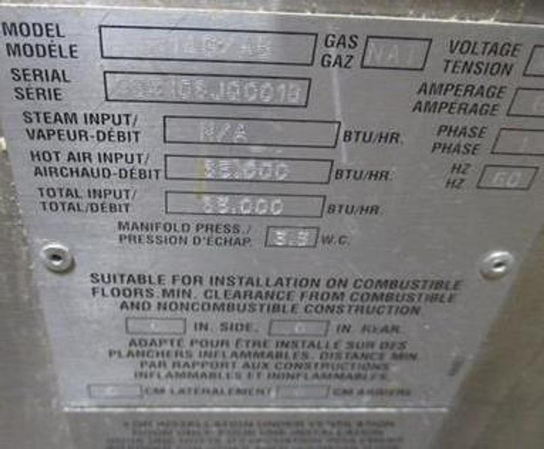 Used Blodgett Natural Gas Convection ovens double stack