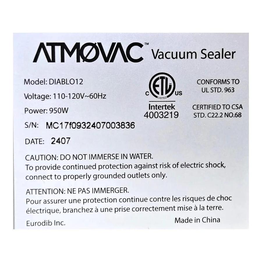 Used Atmovac DIABLO12 Vacuum Packaging Machine