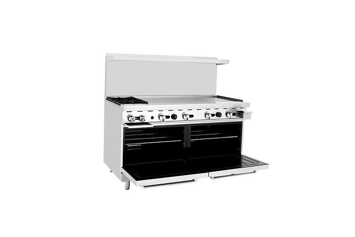 CookRite 60" (2) Burner Gas Range w/ Oven