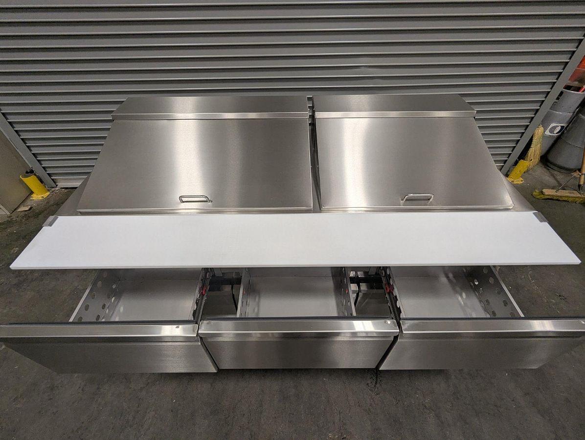 Used Brand new -  72" refrigerated Salad/Sandwich Prep Table W/6 Drawers