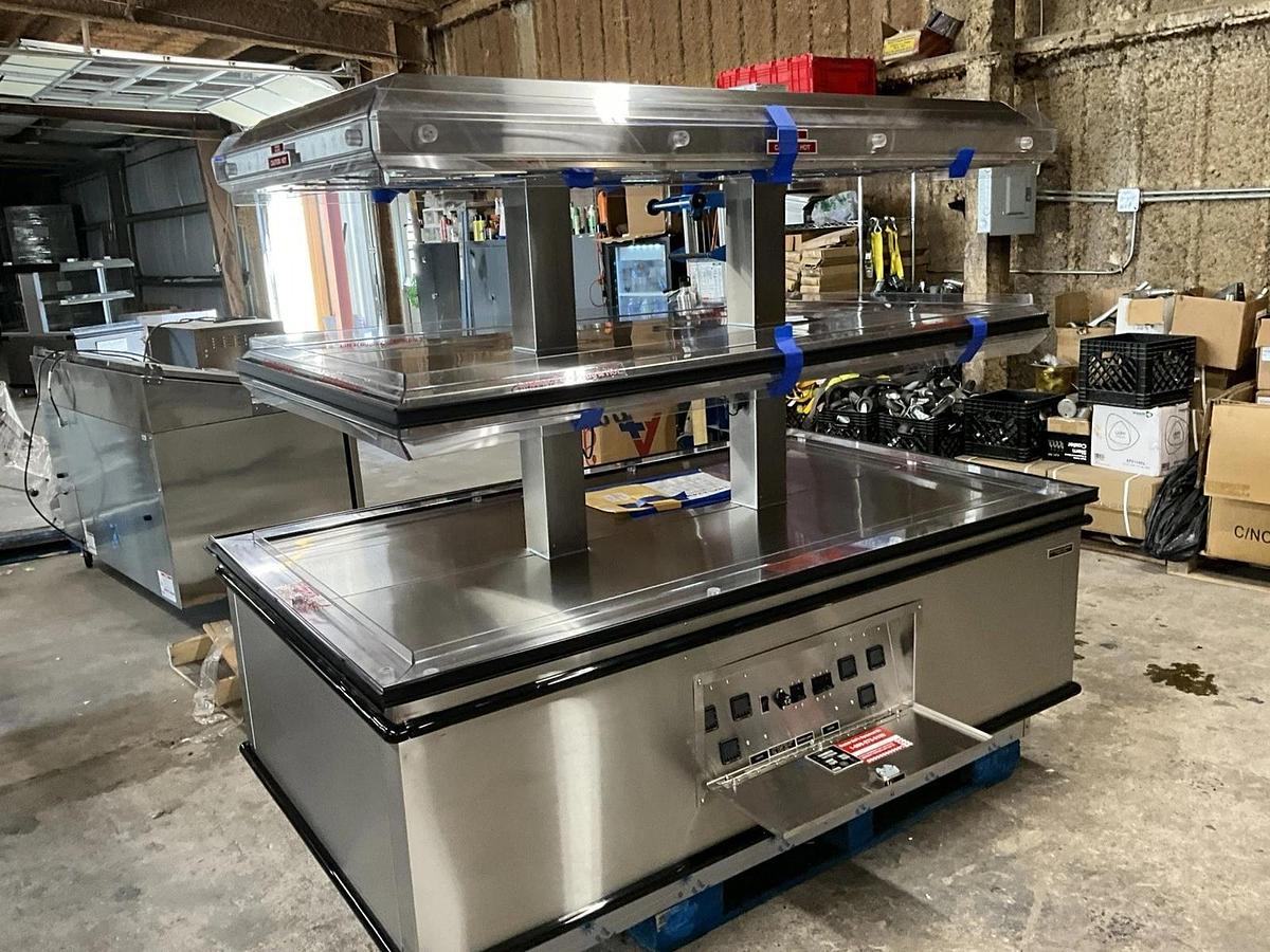 Used 024 Custom Deli island Hot Food Merchandiser Self-Service Heated Warmer DILW6H - BRAND NEW
