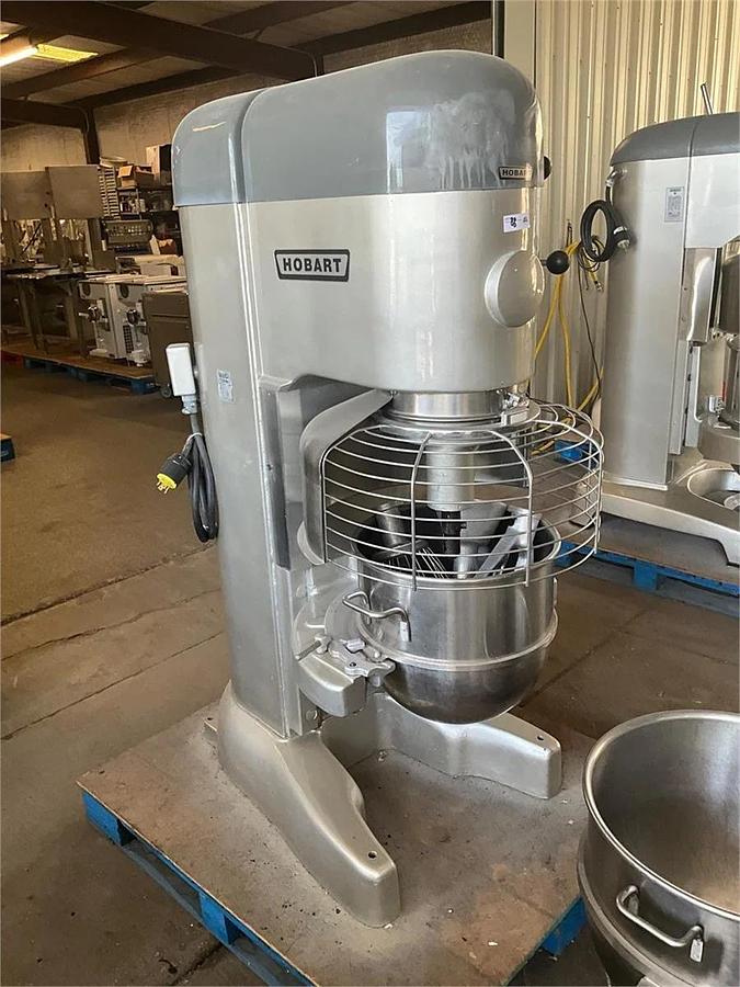 Used Hobart 80qt dough mixer with bowl guard