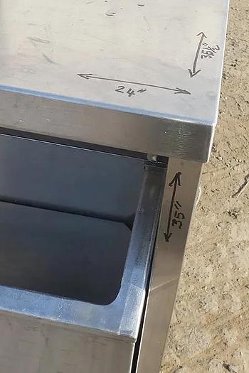 Used  Working S.S Table W/ Bin