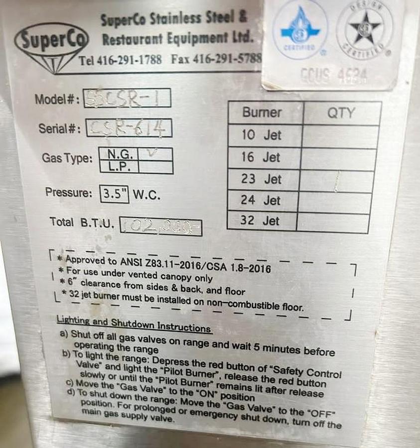 Used Gas Noodle - Past  Cooker Range