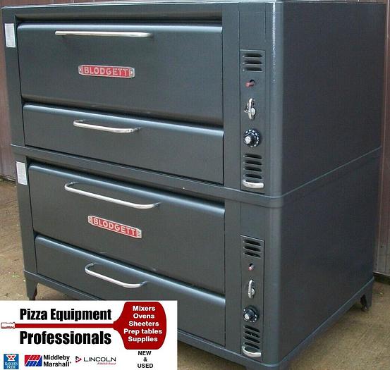 Refurbished BLODGETT 951 NATURAL DECK GAS DOUBLE PIZZA OVENS WITH NEW STONES