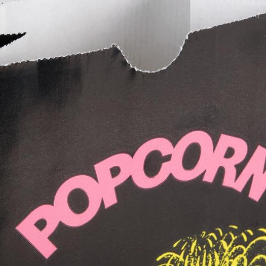 Bagcraft Papercon 300448 4 1/4" x 2 1/2" x 8 1/4" 46 oz. Funburst Design Popcorn