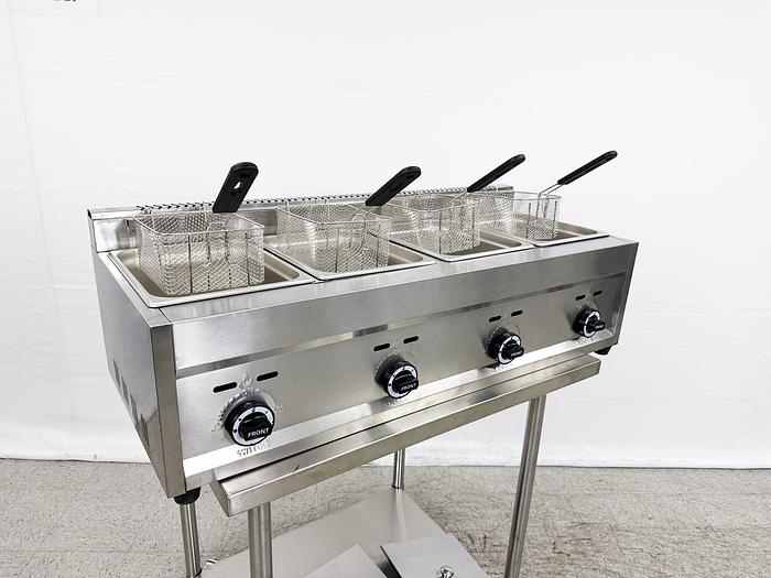 4 COMPARTMENT DEEP FRYER - GAS - PROPANE -OUTDOOR USE ONLY