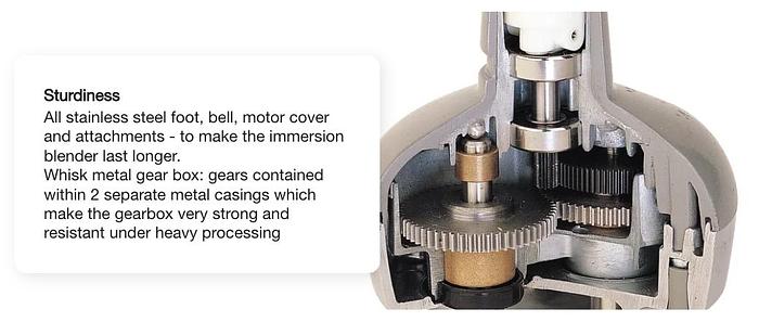 Robot Coupe - 14" Immersion Blender & 10" Whisk 50 Qt Capacity - MP350COMBI