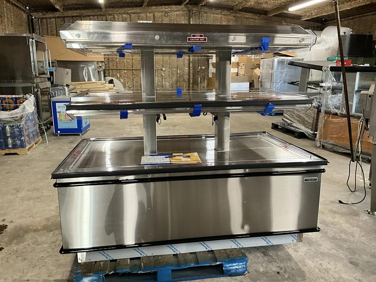 Used 024 Custom Deli island Hot Food Merchandiser Self-Service Heated Warmer DILW6H - BRAND NEW