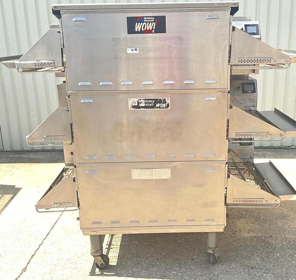 Used Middleby Marshall gas triple stack conveyor oven PSG36