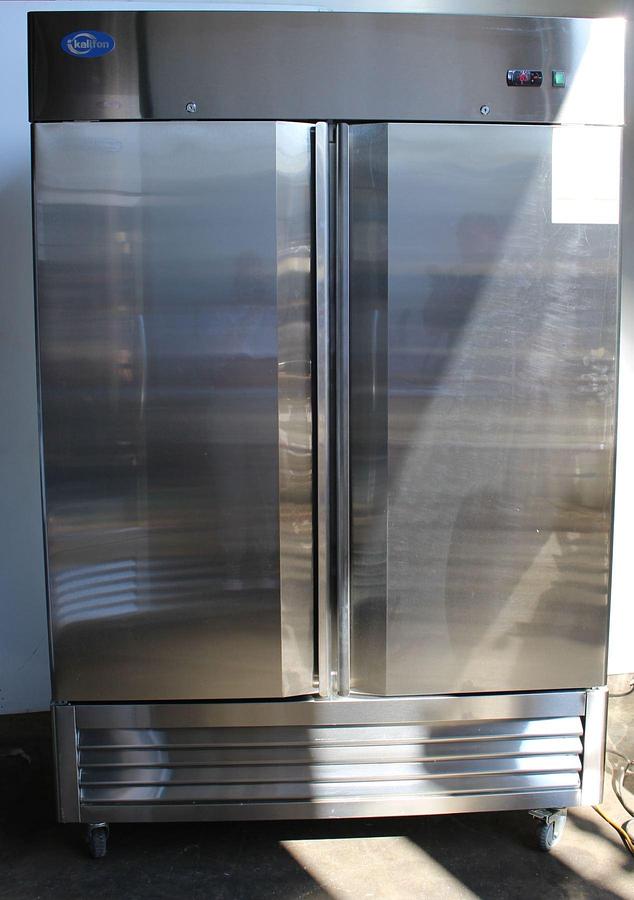 Used  Kalifon Stainless Steel 2 Door Freezer - Scratch & Dent - KF-49B1 - 54.1" - SEE VIDEO