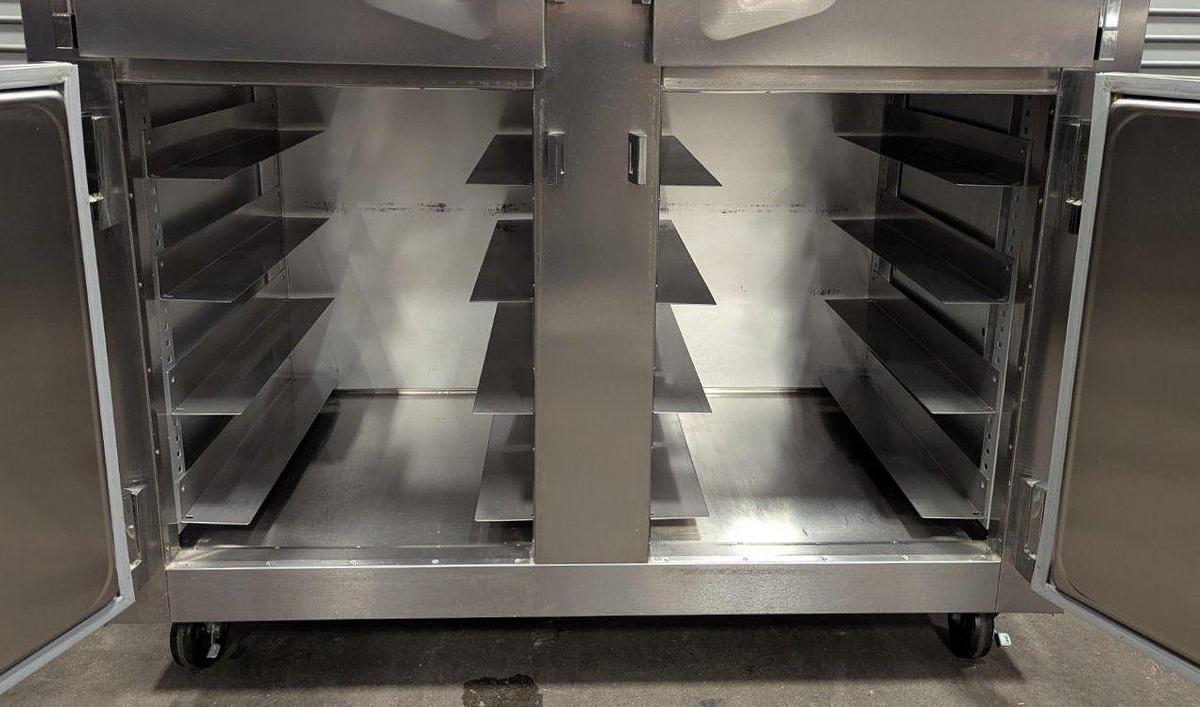 Used Traulsen AHT232WUT-HHS Spec-Line 58" 2-Section Stainless Cooler W/4 Doors - 2 available