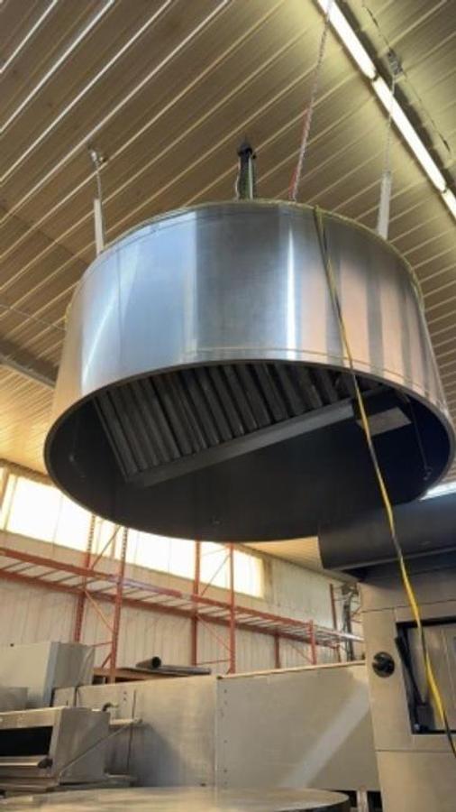 Used Mongolian grill 52 inches diameter with exhaust hood