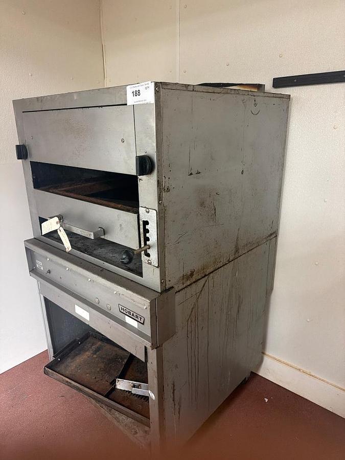 Used Hobart CB010 Commercial Charbroiler on Stand